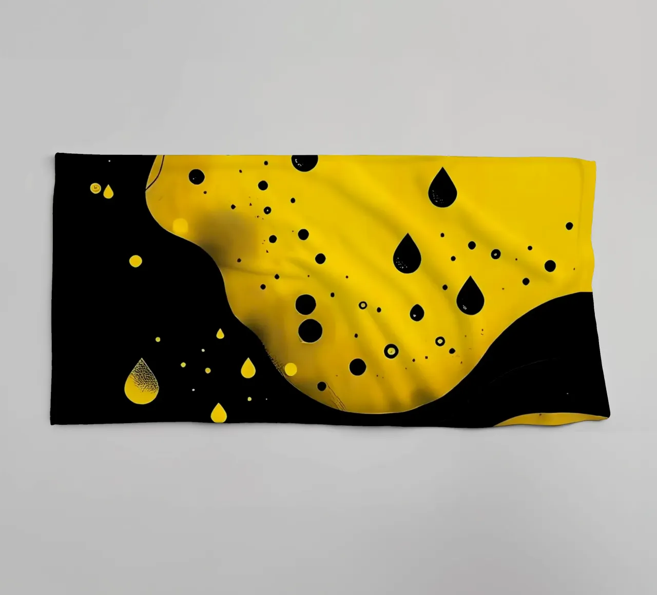 Gocce_9 asciugamano da bagno da schwarz-gelb by LK