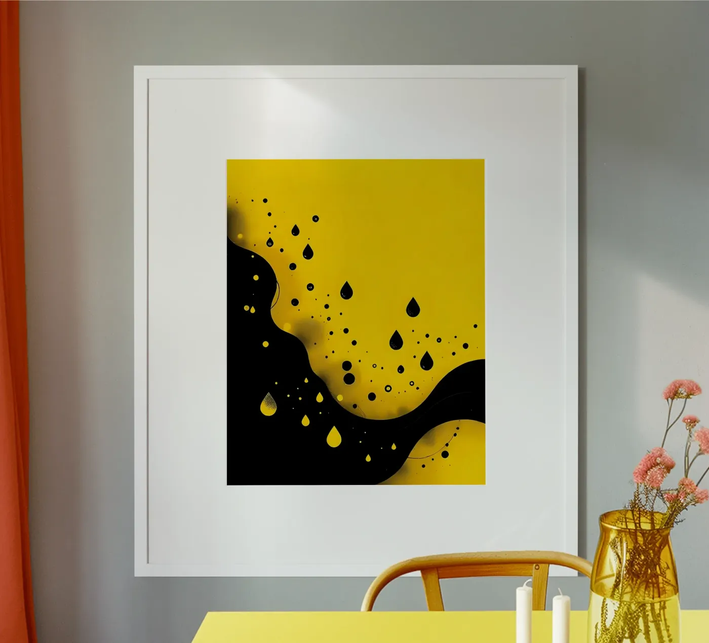 Drops_9 Poster von schwarz-gelb by LK