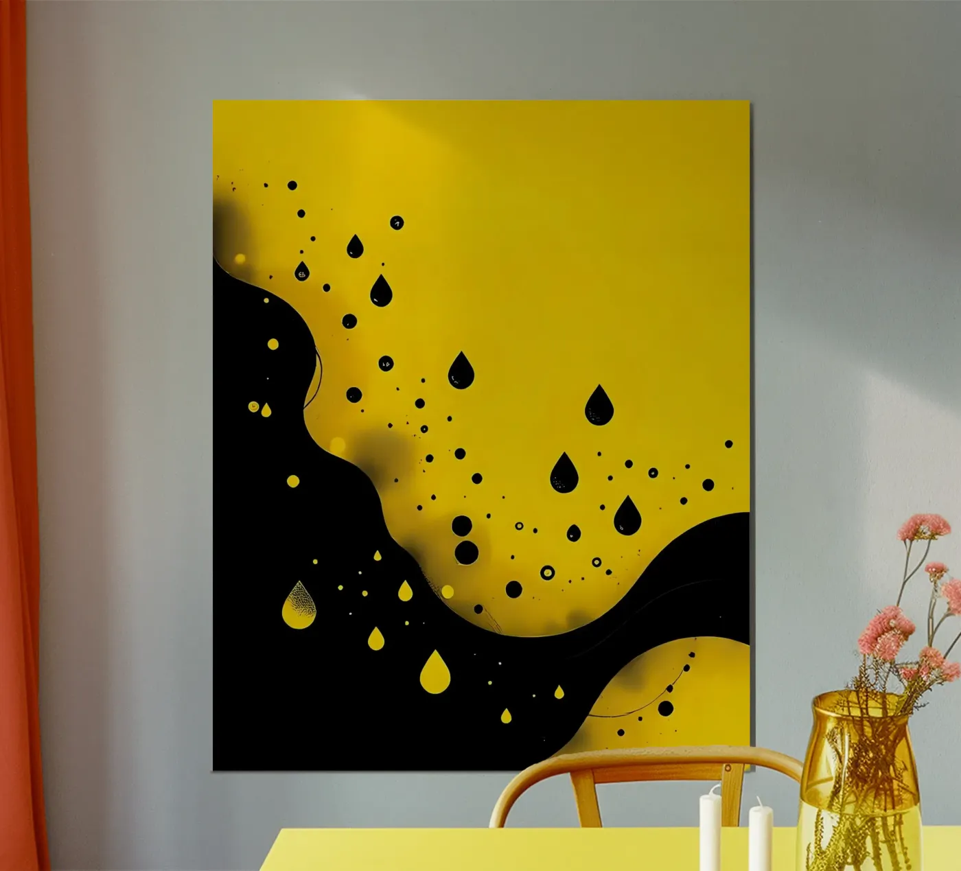 Drops_9 Poster von schwarz-gelb by LK