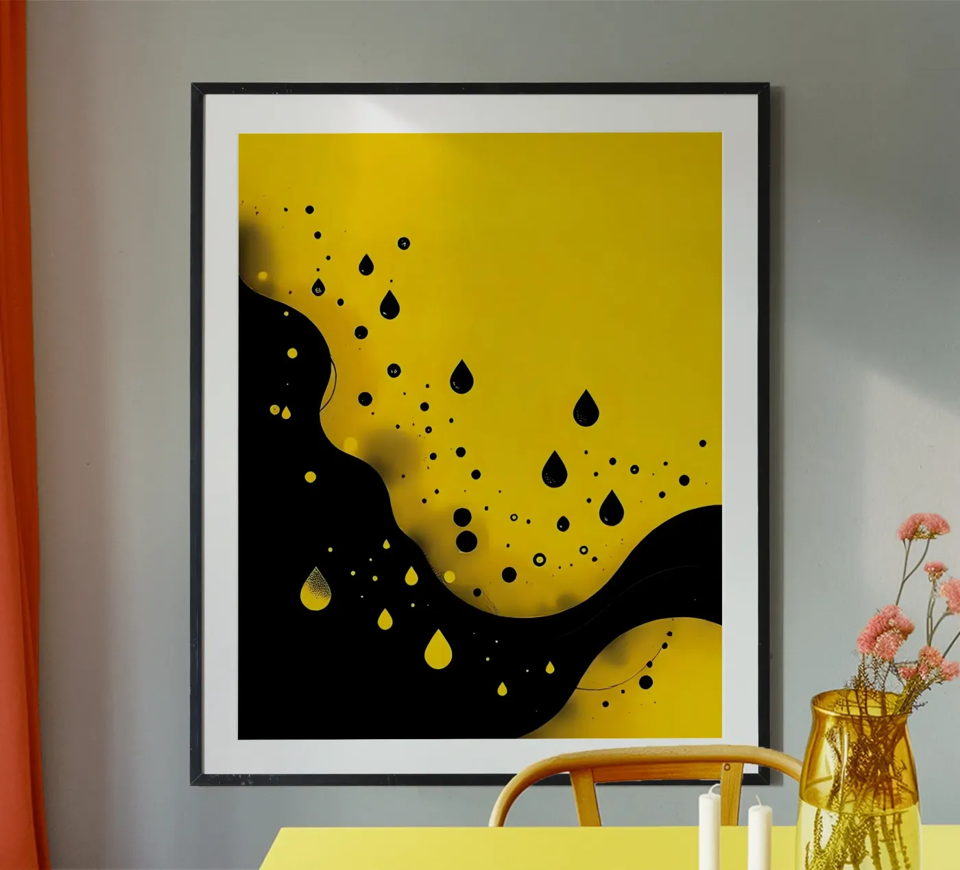 Drops_9 Poster von schwarz-gelb by LK