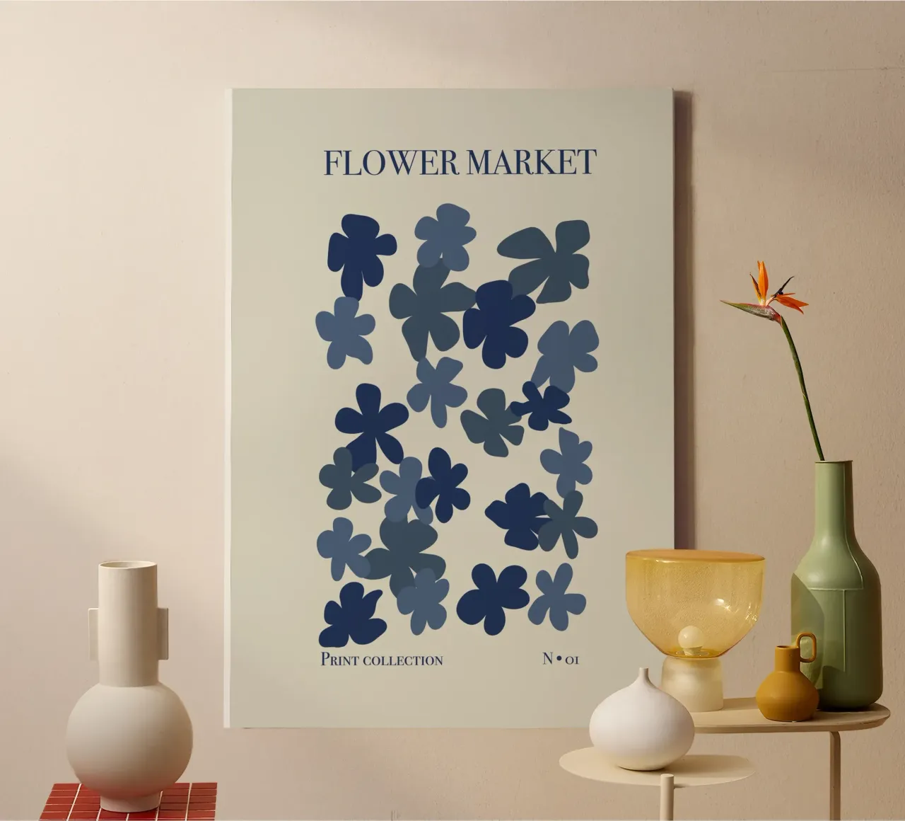 Mercato dei fiori 1 tela con Cornice a cassetta da Sixmai