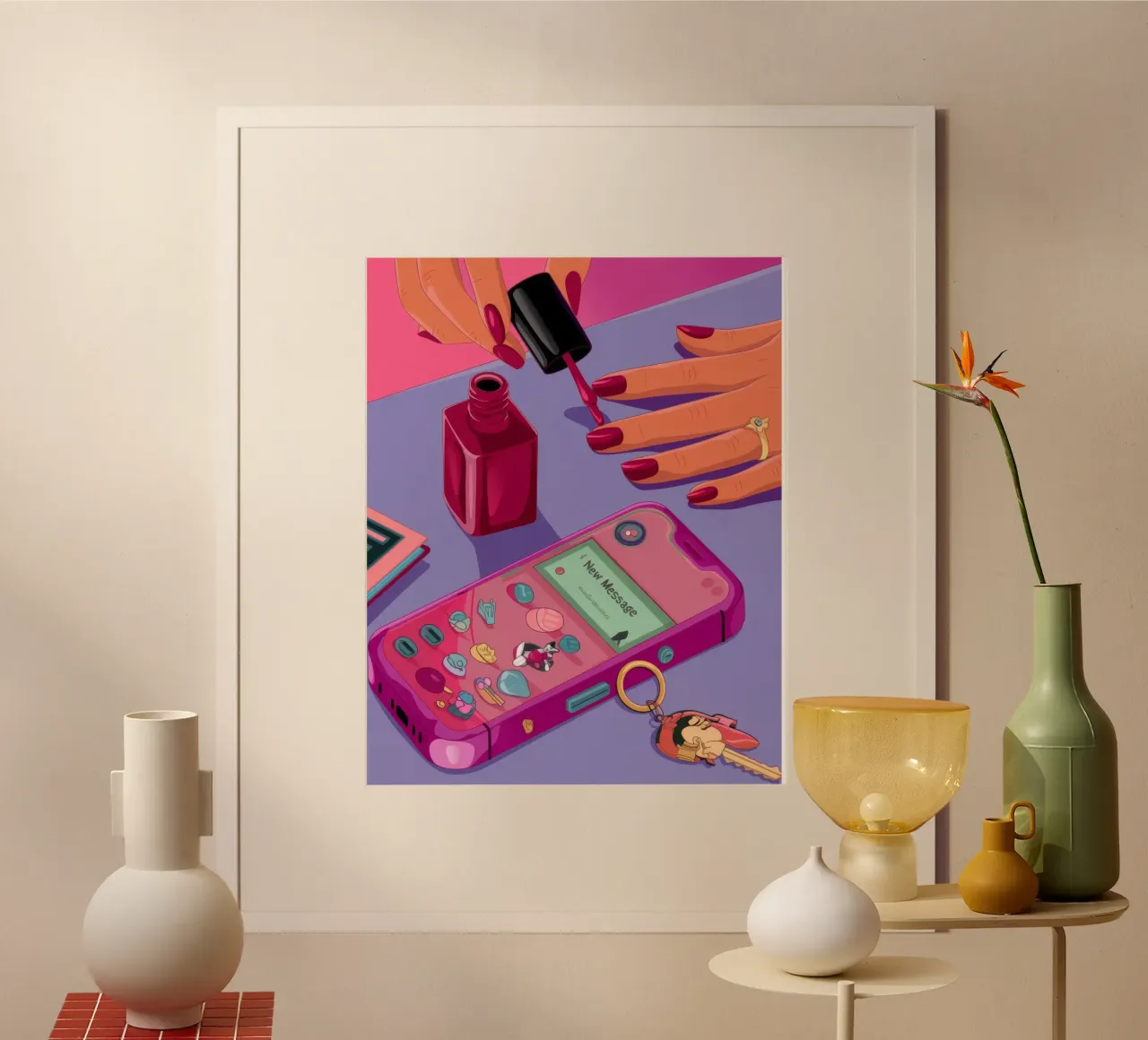 Precisione nella Nail Art poster con telaio in alluminio da Lumina Vision
