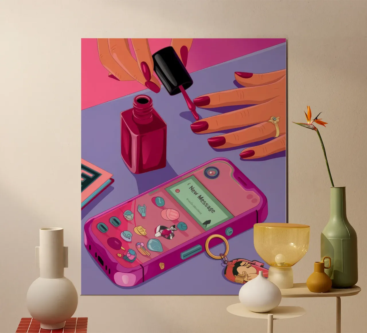 Precisione nella Nail Art poster con telaio in alluminio da Lumina Vision