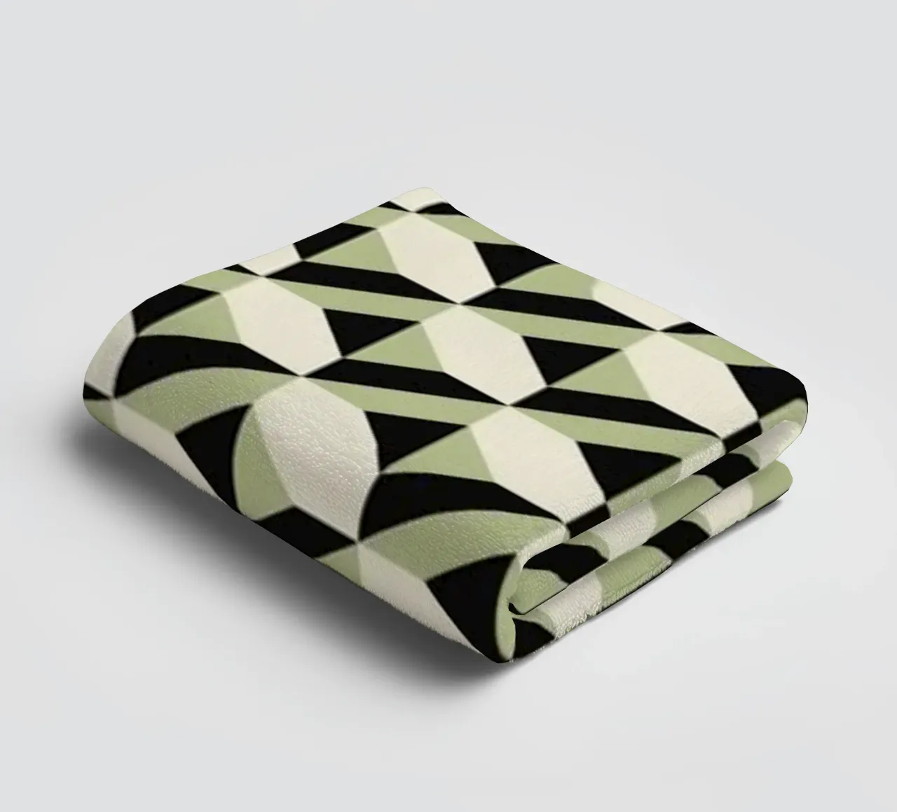 Black And White Geometric Pattern towel by Little Dean