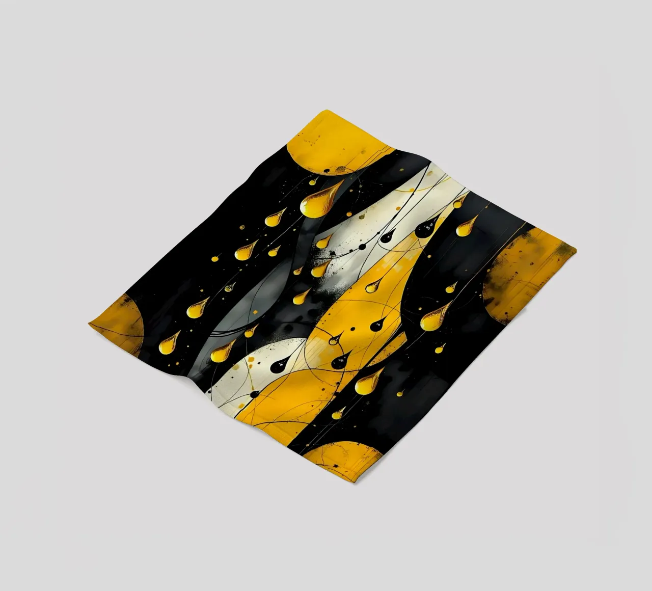 Gocce_10 coperta in pile da schwarz-gelb by LK