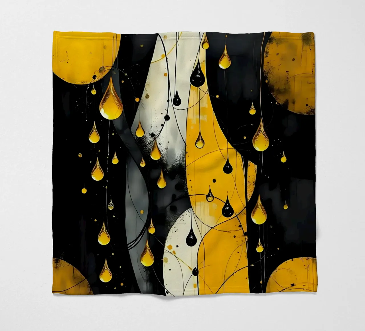 Gocce_10 coperta in pile da schwarz-gelb by LK