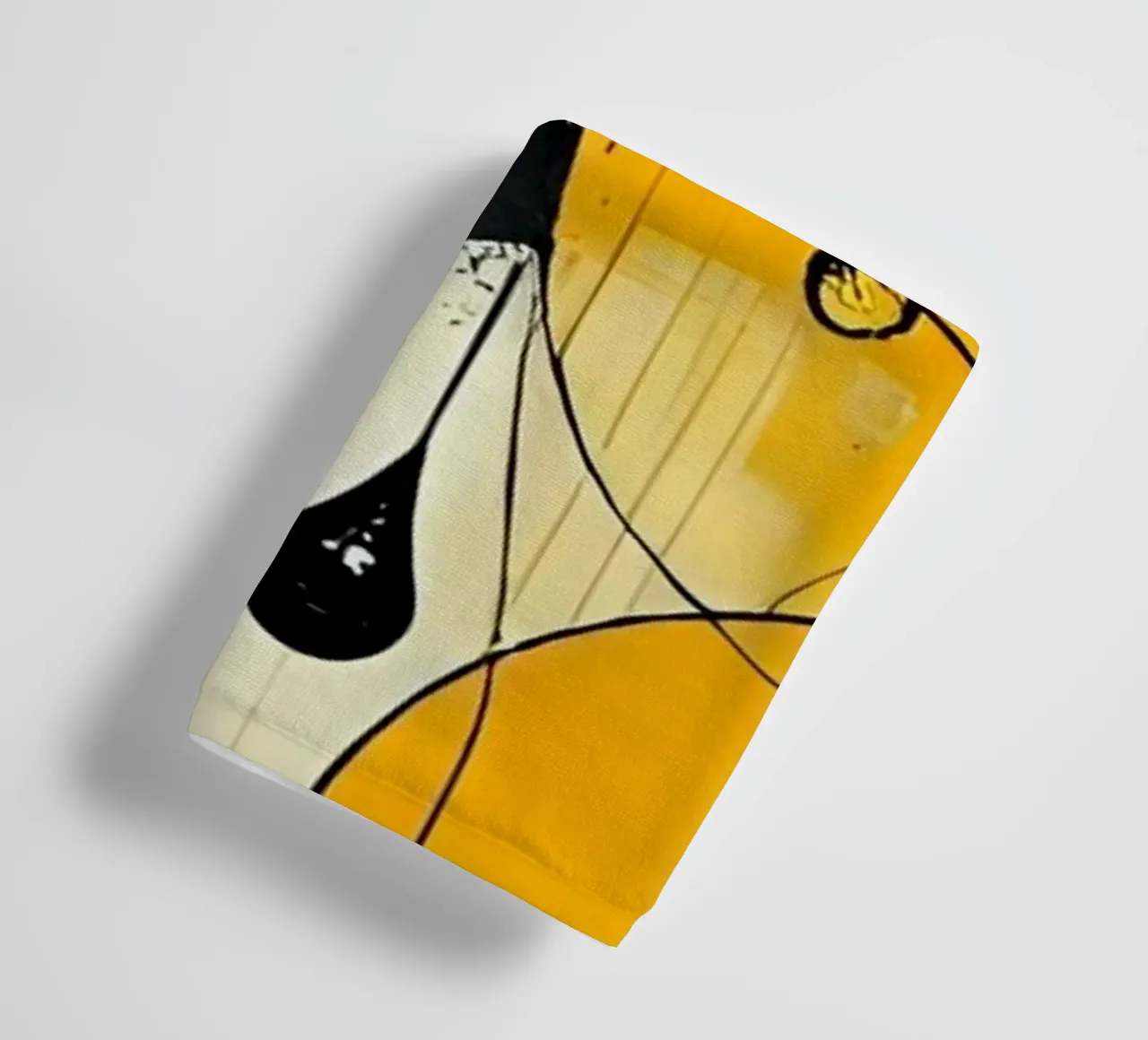 Gocce_10 asciugamano da bagno da schwarz-gelb by LK
