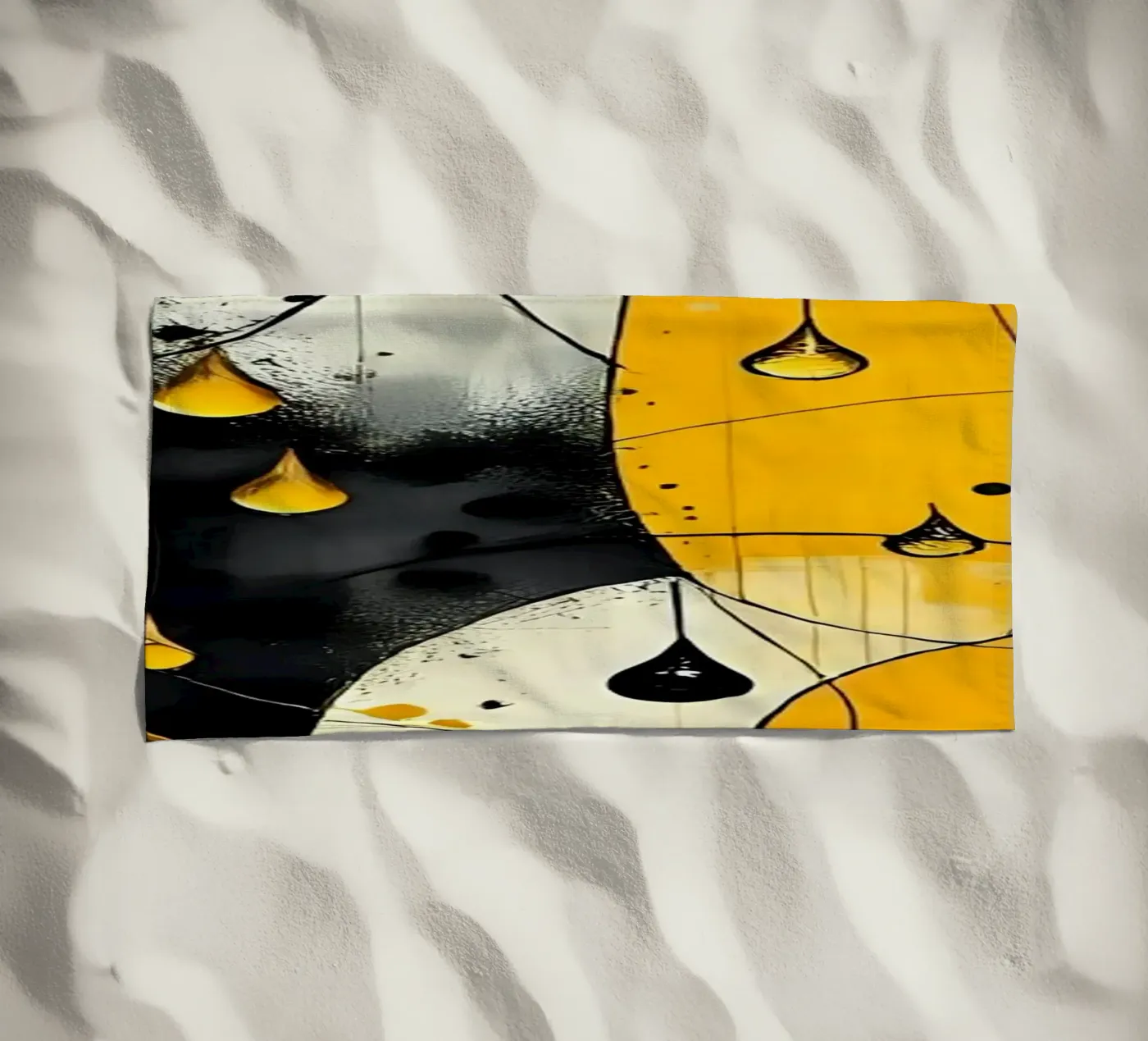 Gocce_10 telo mare da schwarz-gelb by LK