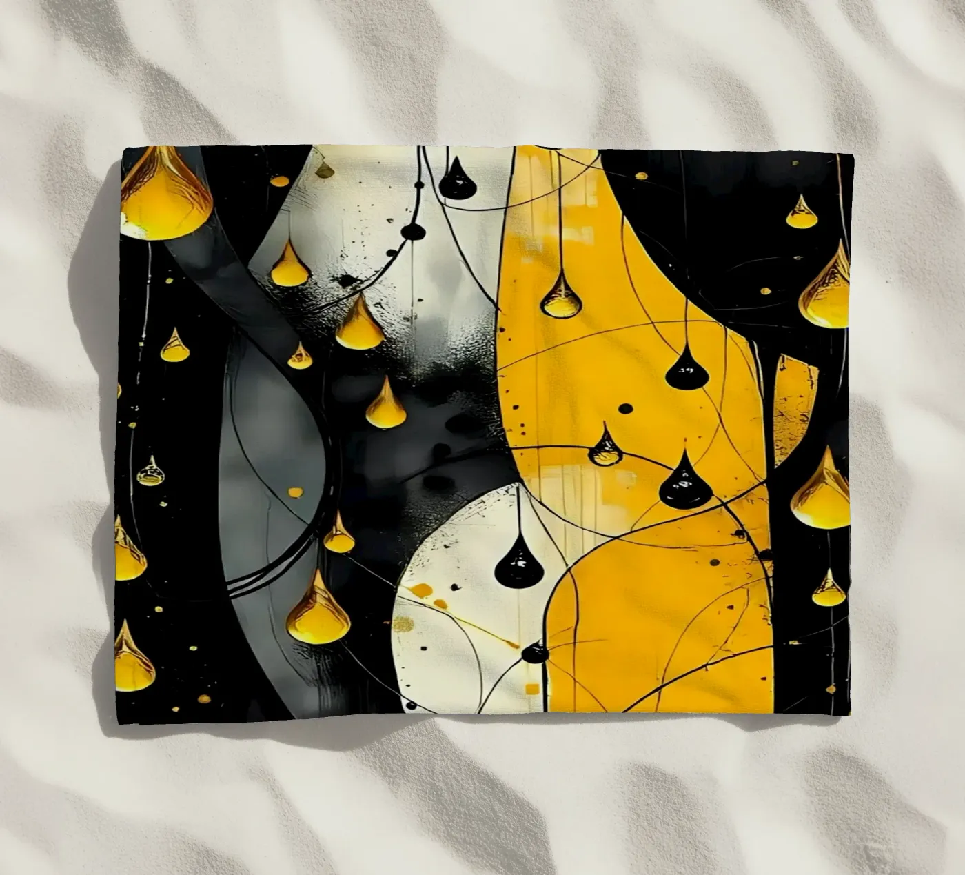 Gocce_10 telo mare da schwarz-gelb by LK