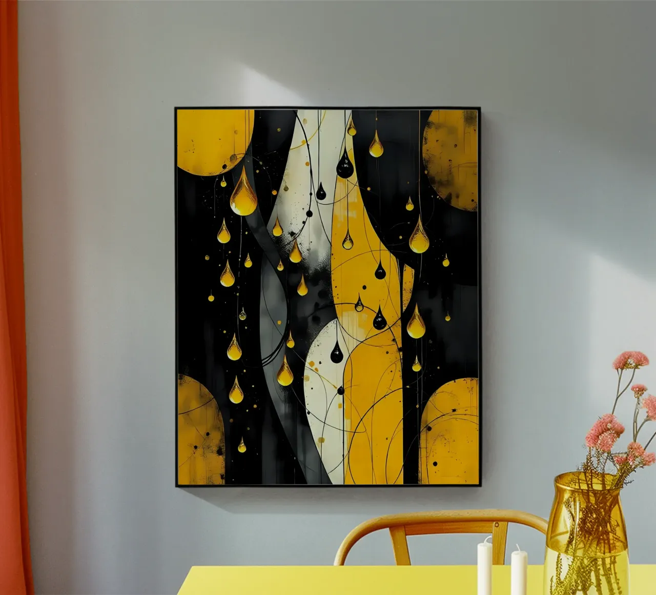 Druppels_10 acryl van schwarz-gelb by LK