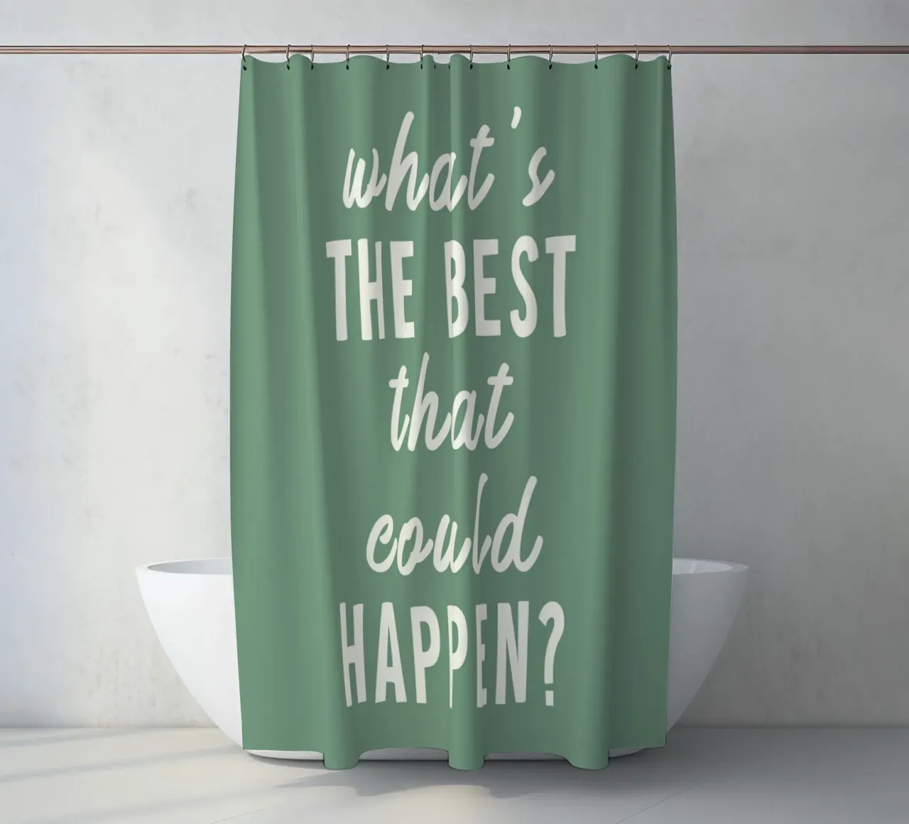 What's the best that could happen? Duschvorhang von WORD & WONDER