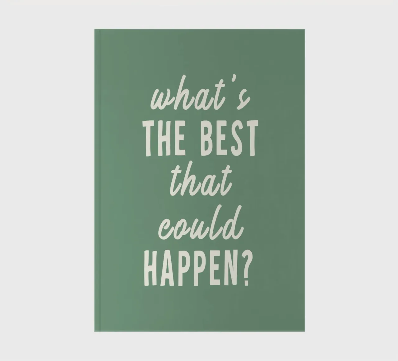 What's the best that could happen? notebook by WORD & WONDER