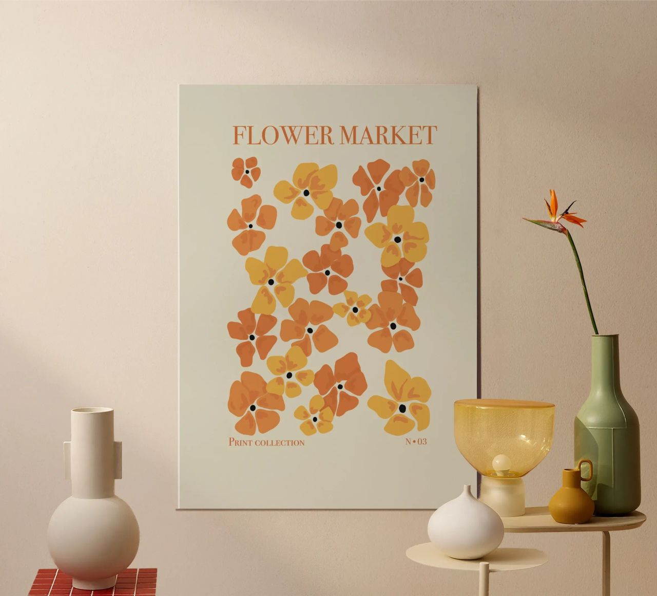 Bloemenmarkt 3 poster van Sixmai