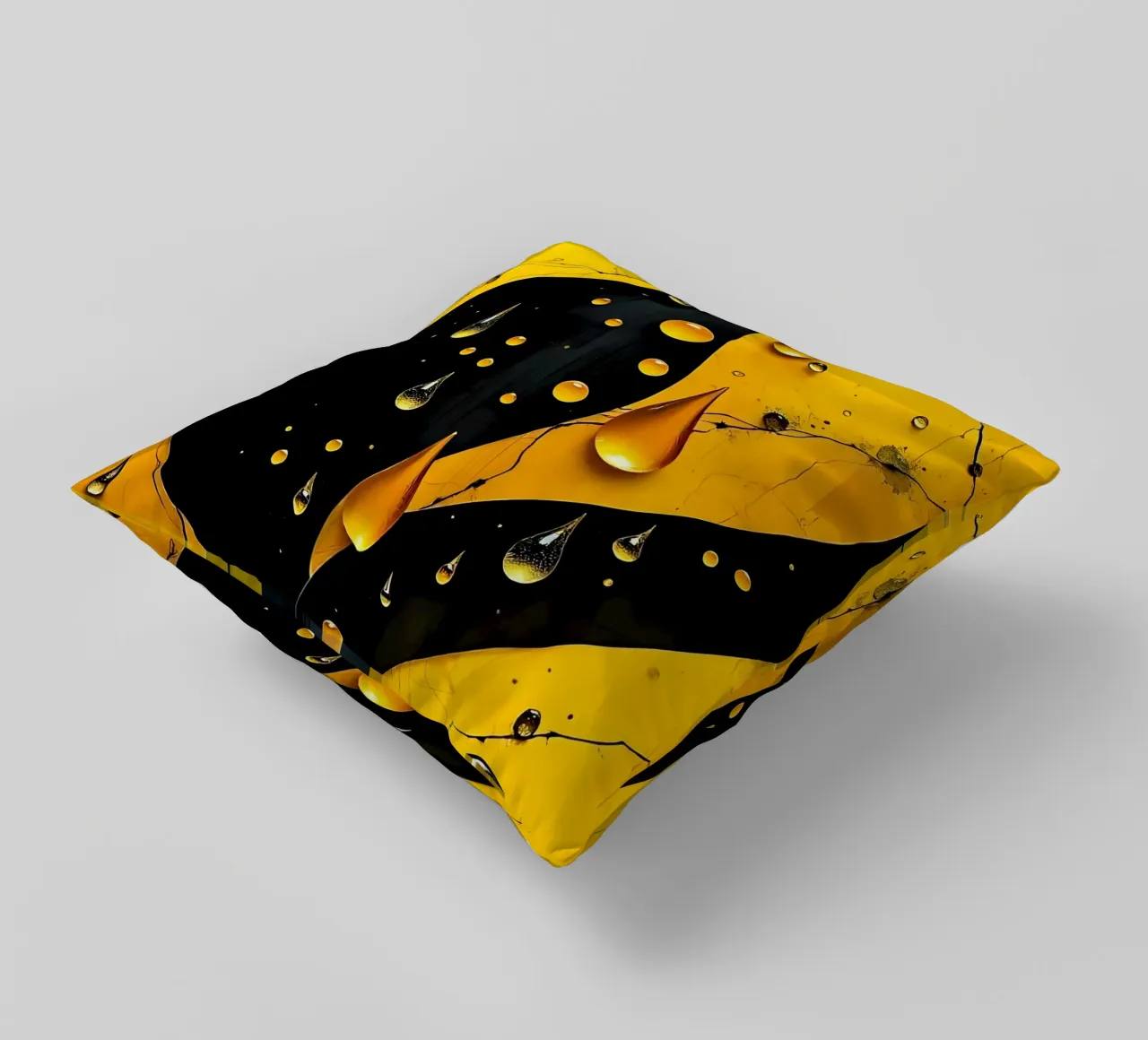 Gocce_11 cuscino da schwarz-gelb by LK