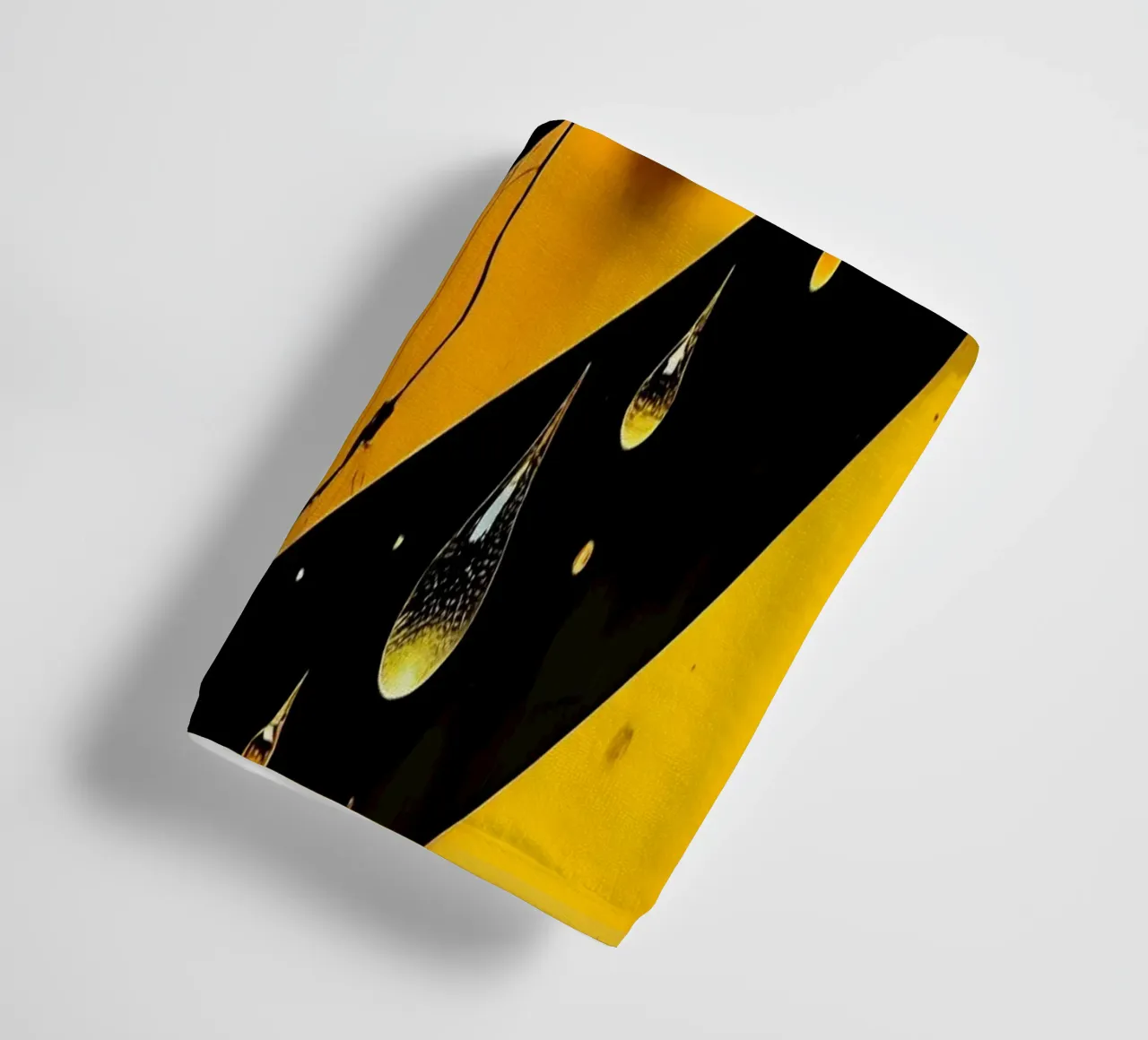 Gocce_11 asciugamano da bagno da schwarz-gelb by LK