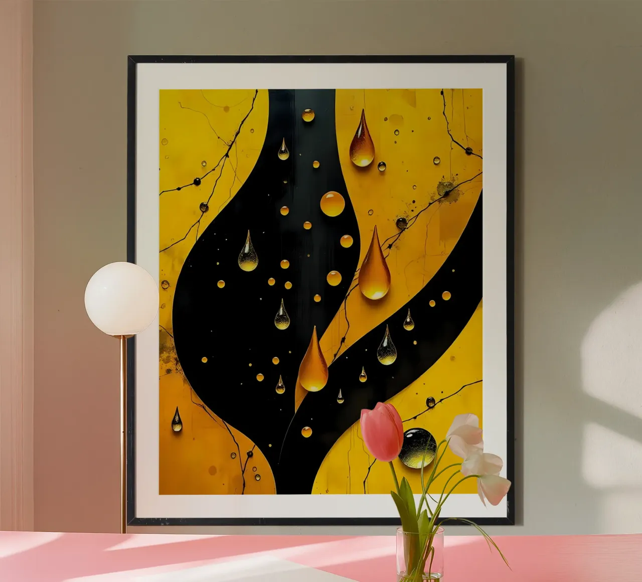 Gocce_11 poster da schwarz-gelb by LK