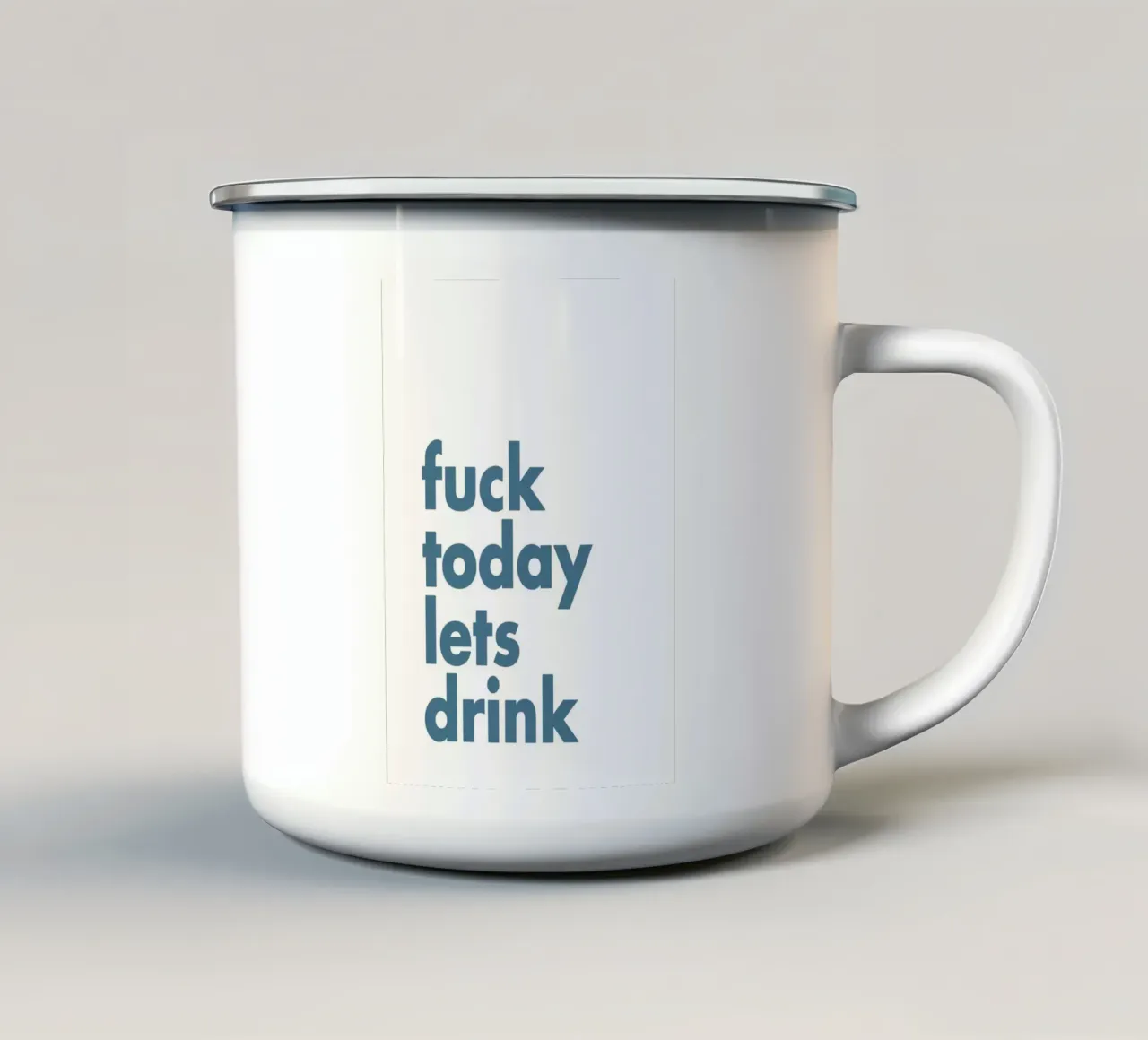 fuck today lets drink tazza in smalto da WORD & WONDER