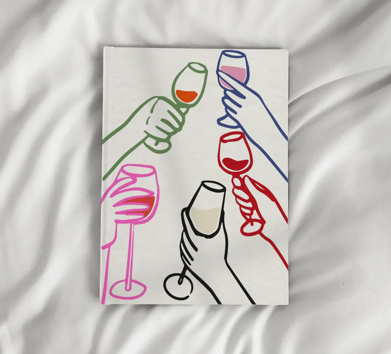 Italian Cin Cin Poster, Cheers, Italy Print notebook by DolceVita