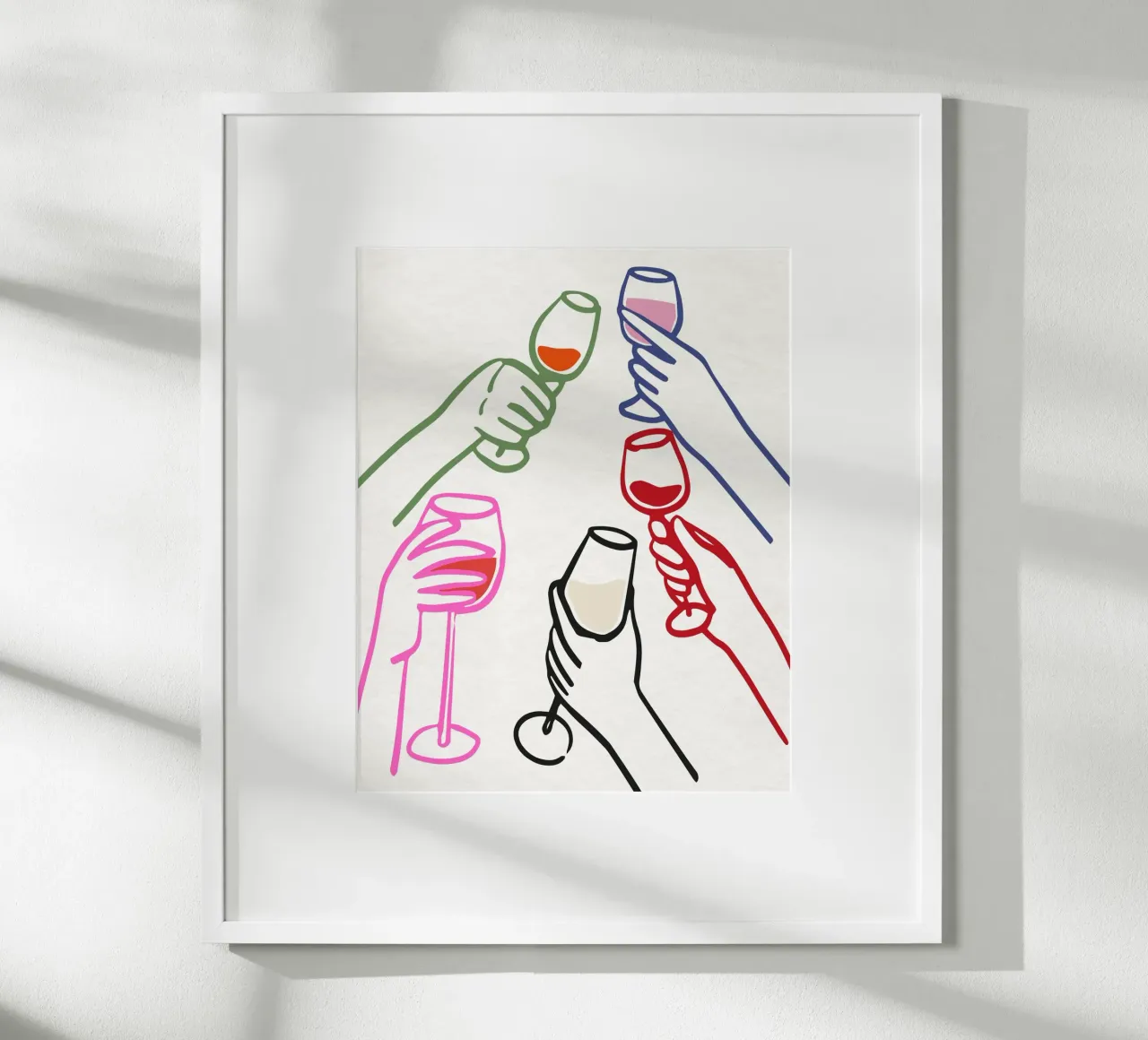 Poster Cin Cin Italiano, Cin Cin, Stampa Italia poster con telaio in alluminio da DolceVita