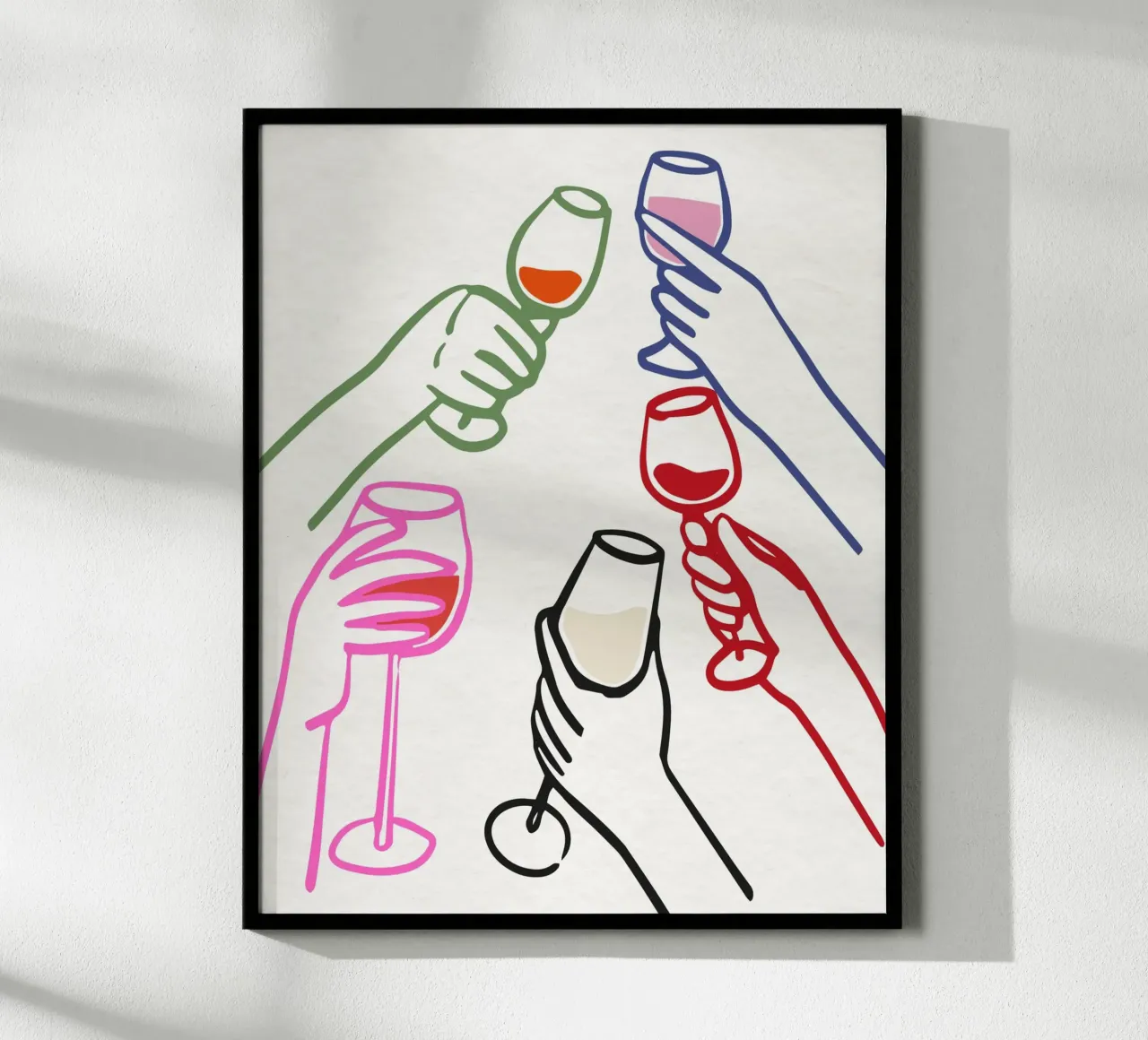 Poster Cin Cin Italiano, Cin Cin, Stampa Italia poster con telaio in alluminio da DolceVita