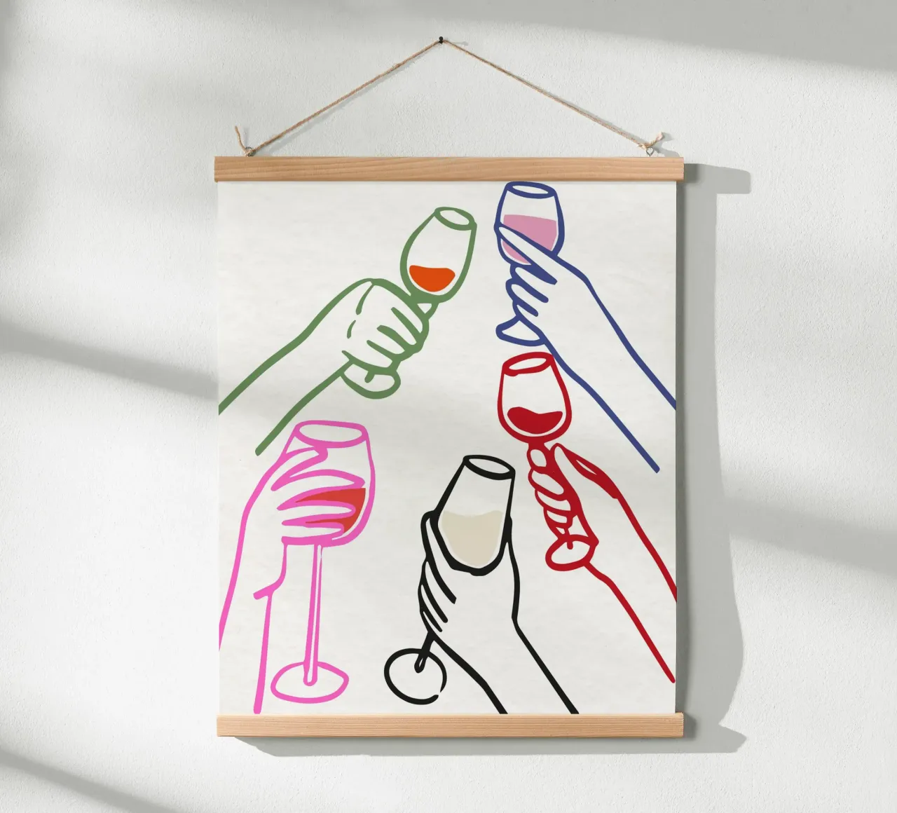 Poster Cin Cin Italiano, Cin Cin, Stampa Italia poster con telaio in alluminio da DolceVita