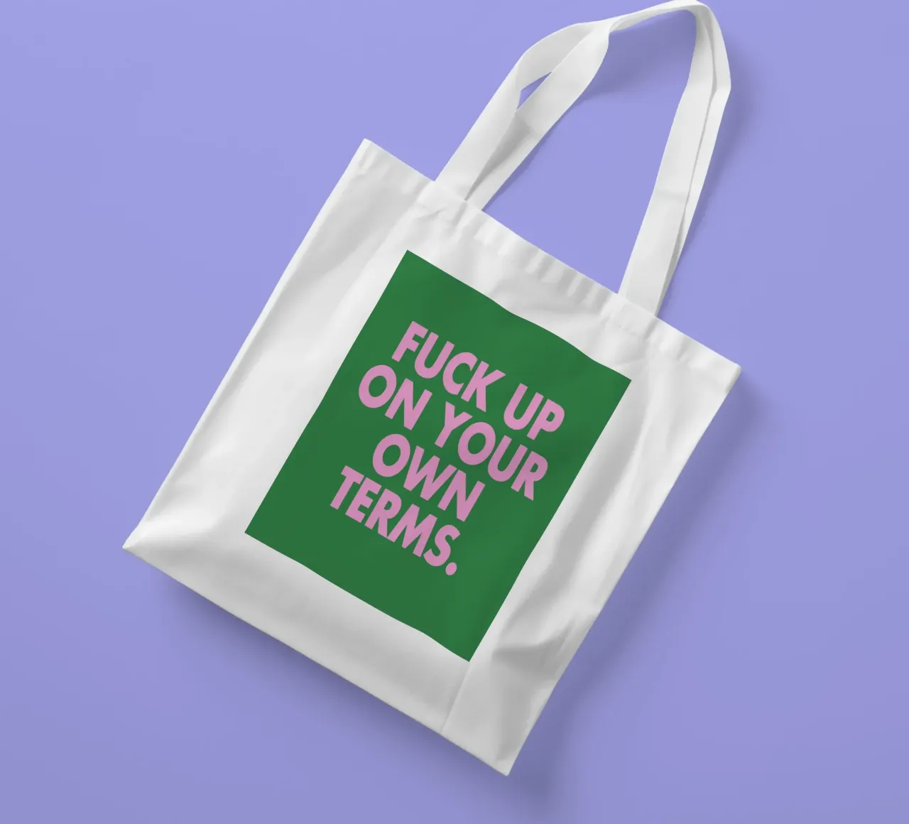 Fuck up on your own terms. borsa in juta da WORD & WONDER