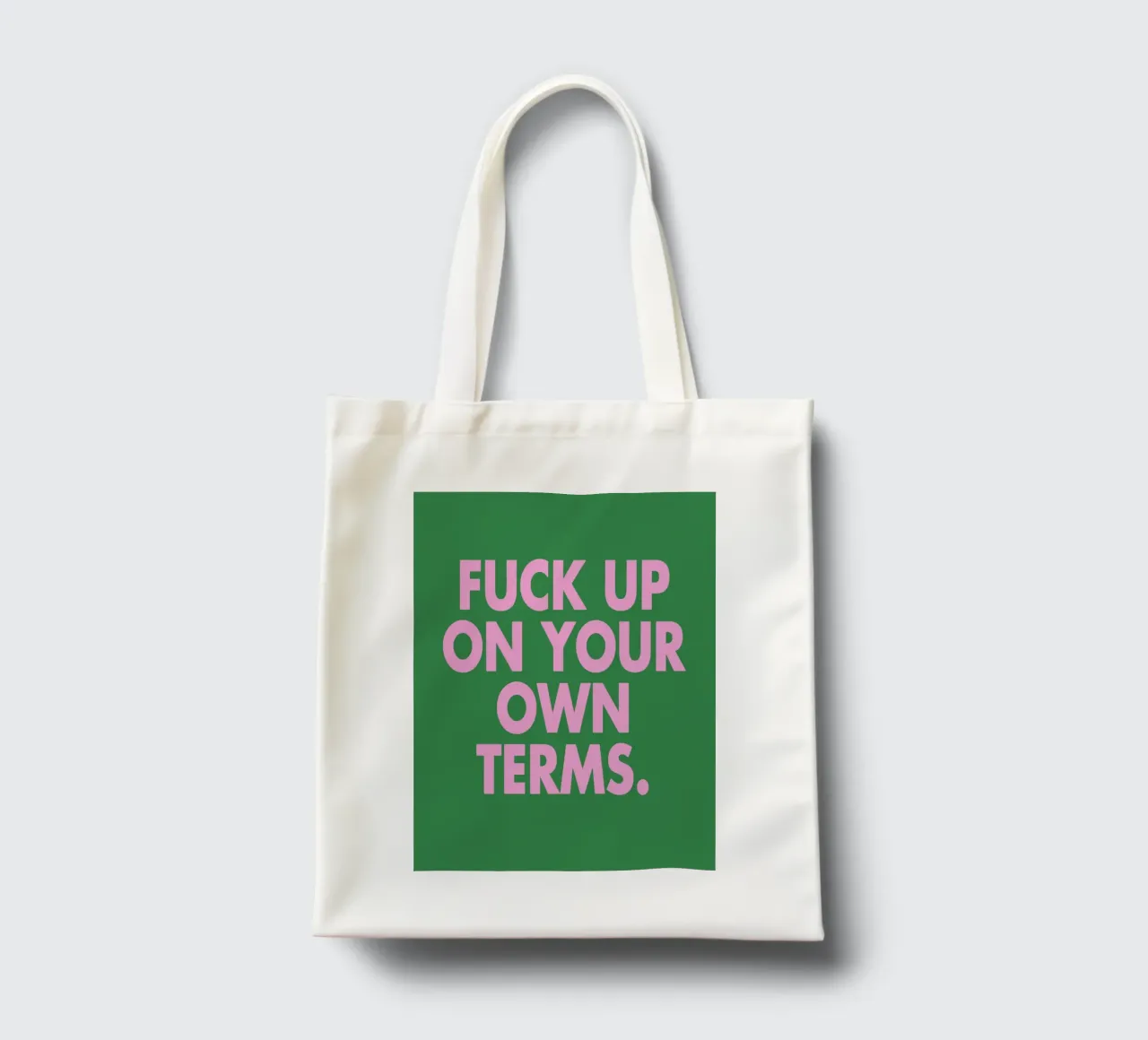 Fuck up on your own terms. borsa in juta da WORD & WONDER