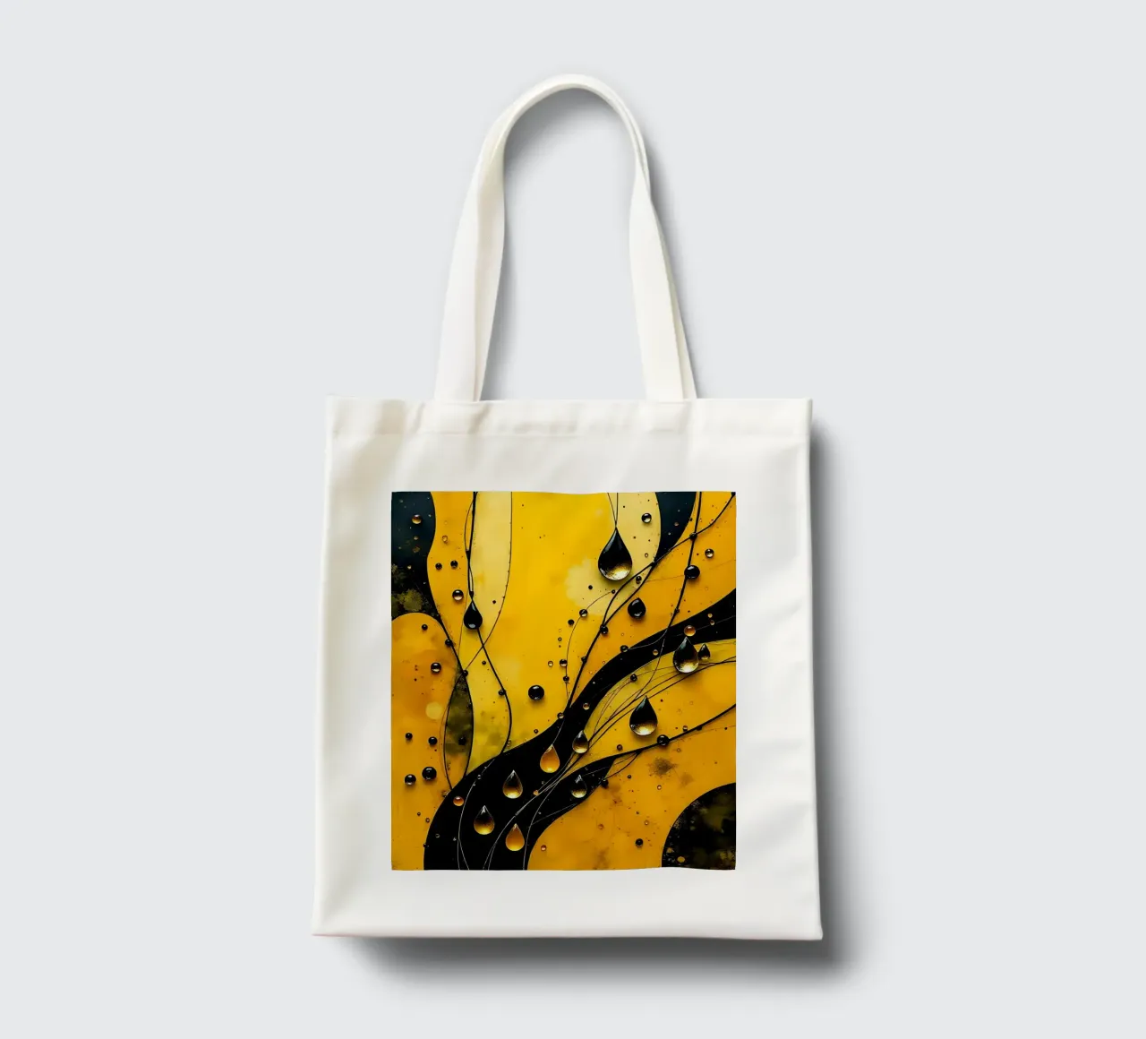 Gocce_12 borsa in juta da schwarz-gelb by LK