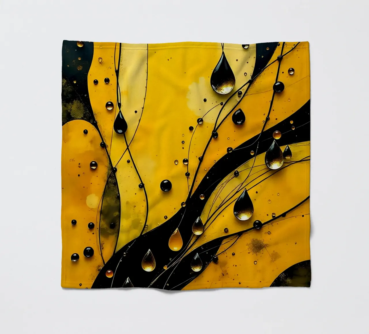 Druppels_12 fleecedeken van schwarz-gelb by LK