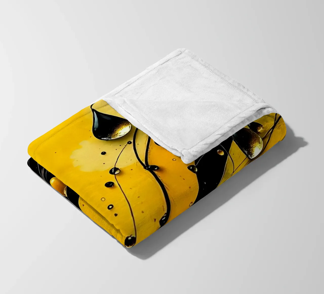 Druppels_12 fleecedeken van schwarz-gelb by LK