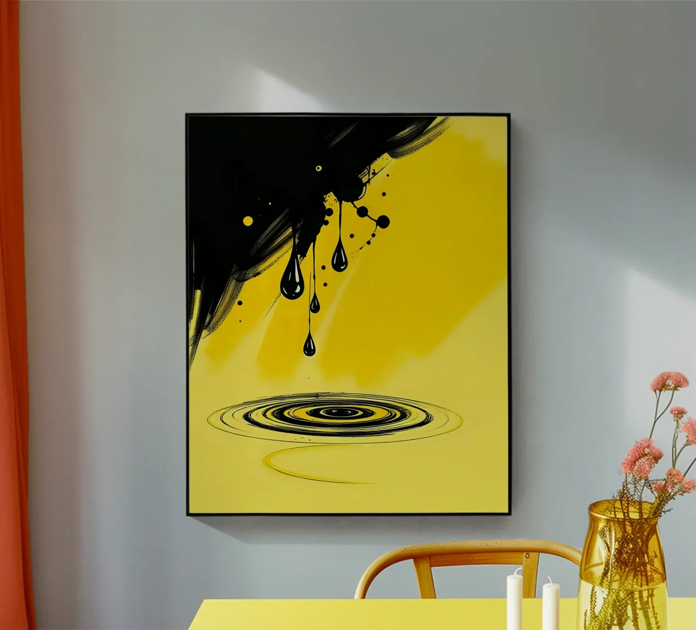 Druppels_14 acryl van schwarz-gelb by LK