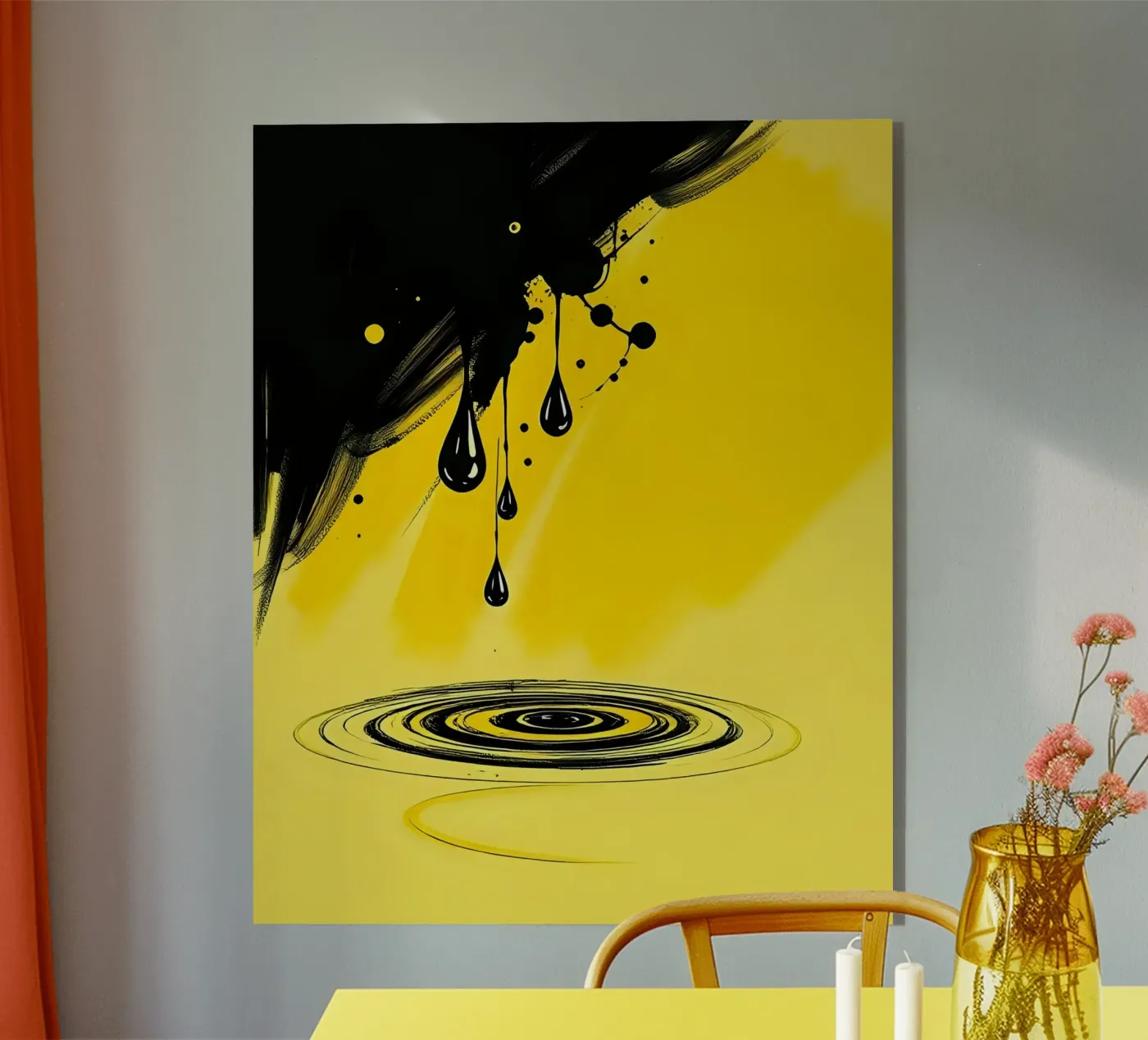 Druppels_14 acryl van schwarz-gelb by LK