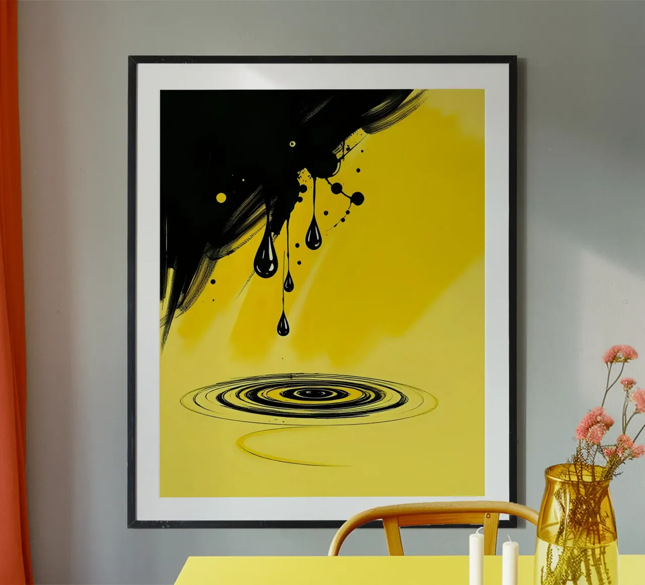 Gocce_14 poster da schwarz-gelb by LK