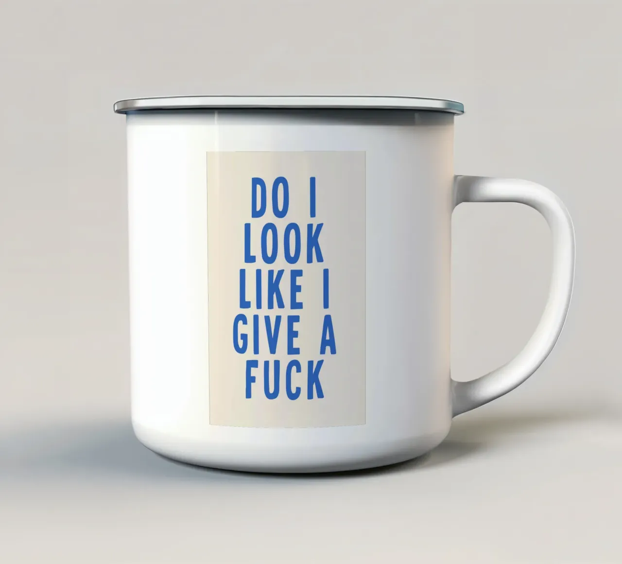 Do I Look Like I Give A Fuck tazza in smalto da WORD & WONDER