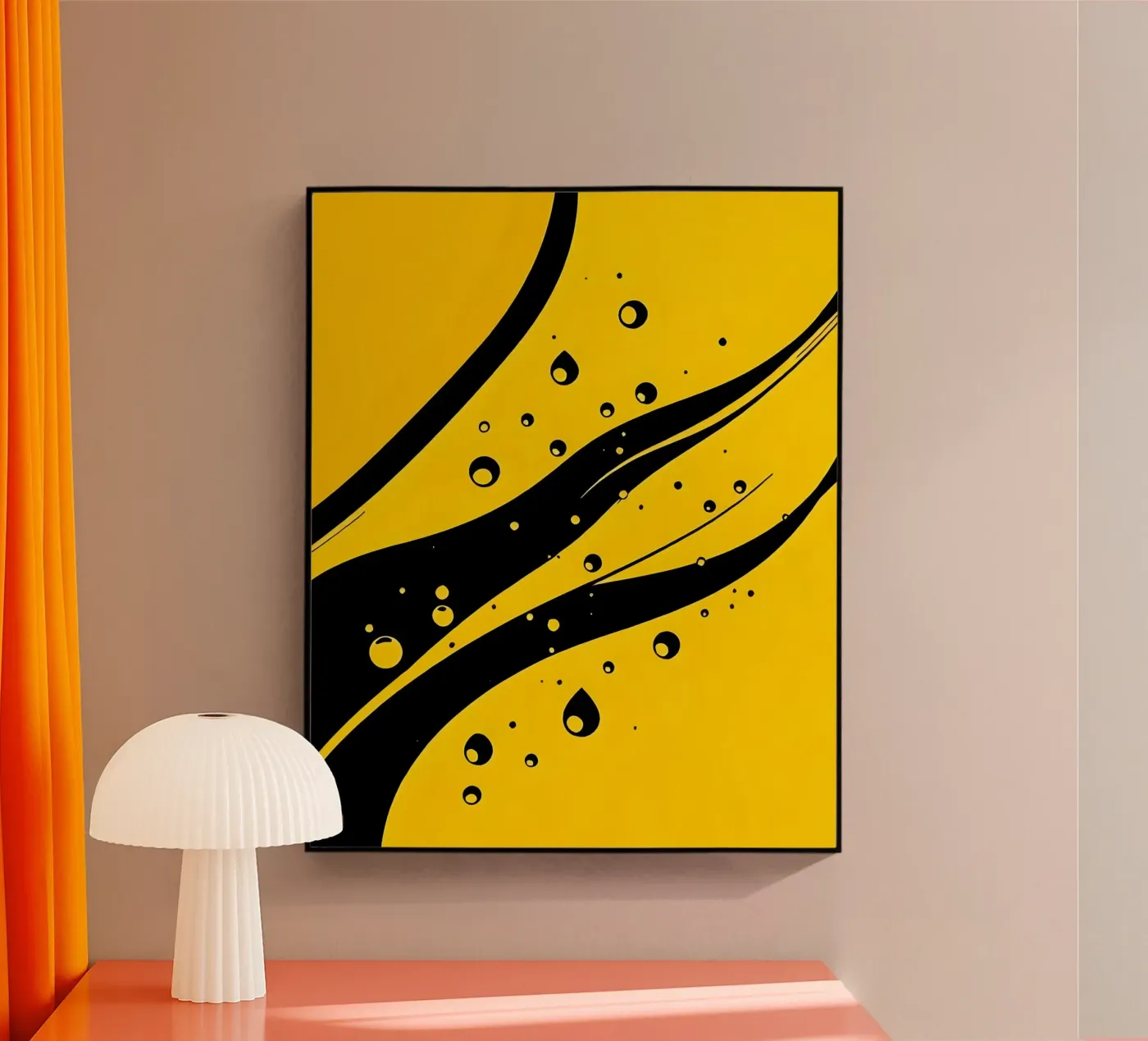 Drops_15 plexiglass da schwarz-gelb by LK