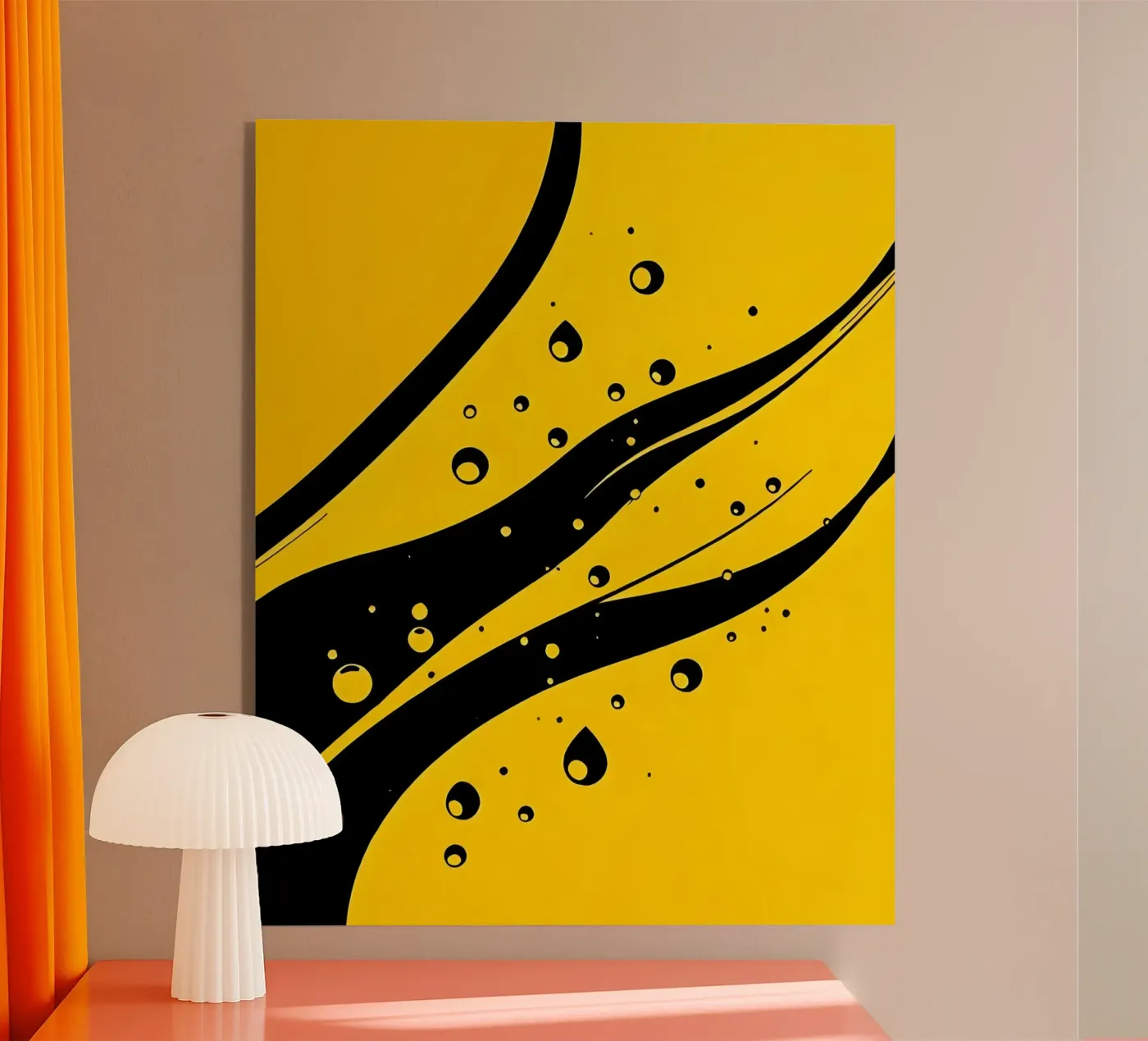 Drops_15 plexiglass da schwarz-gelb by LK