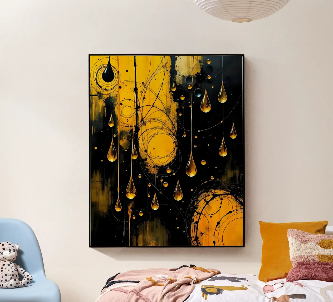 Druppels_16 acryl van schwarz-gelb by LK