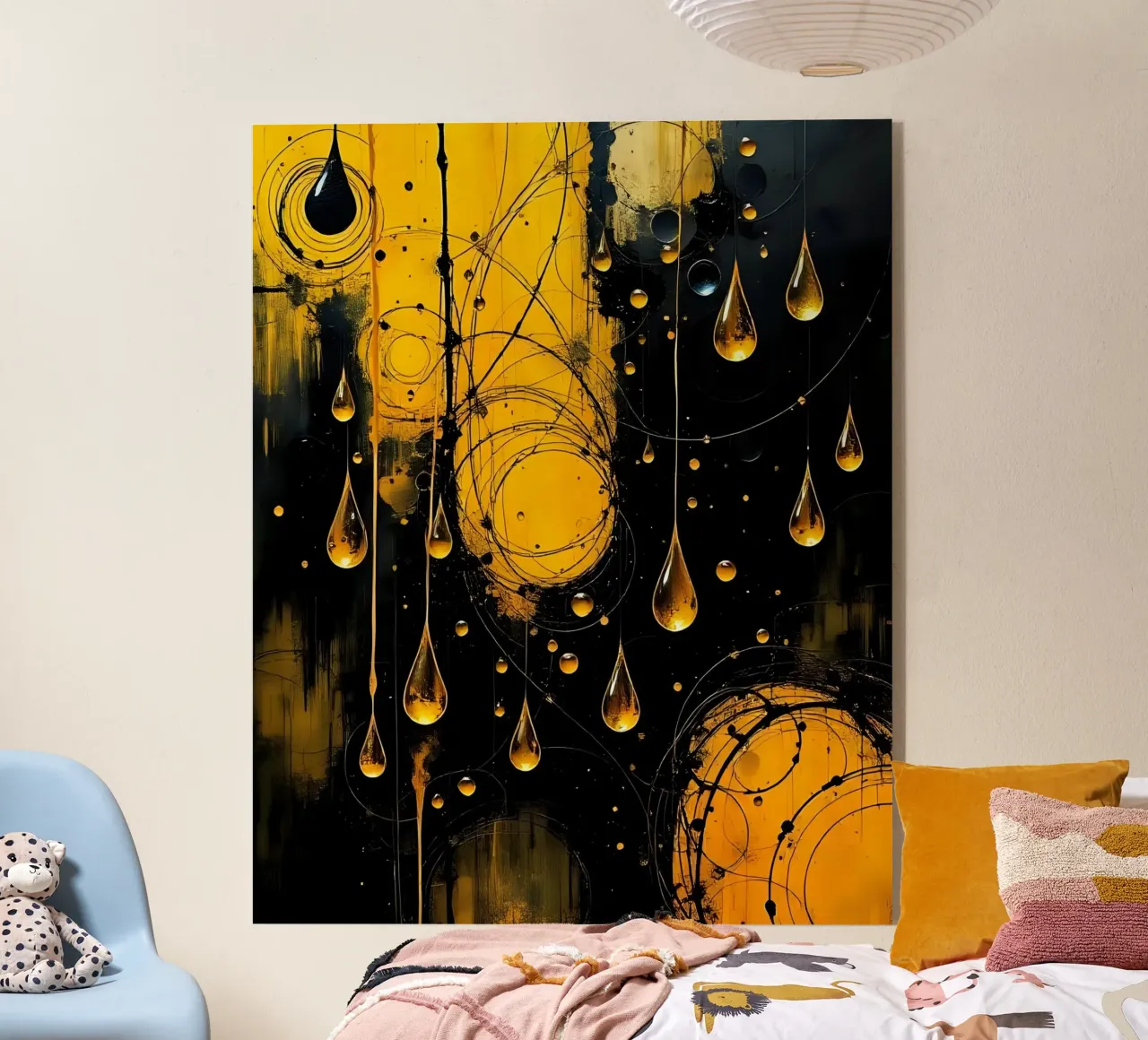 Gocce_16 plexiglass da schwarz-gelb by LK