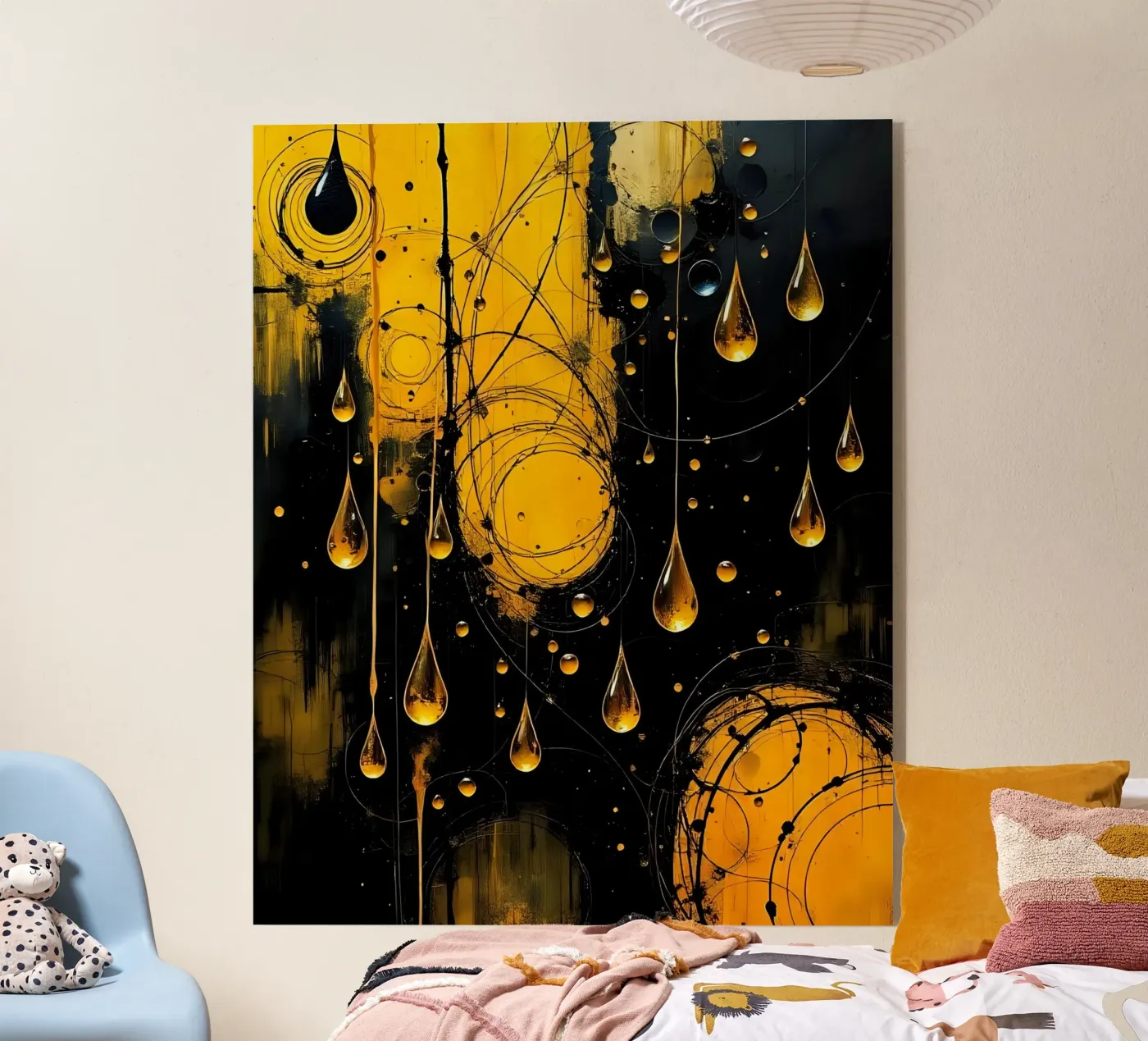 Druppels_16 acryl van schwarz-gelb by LK