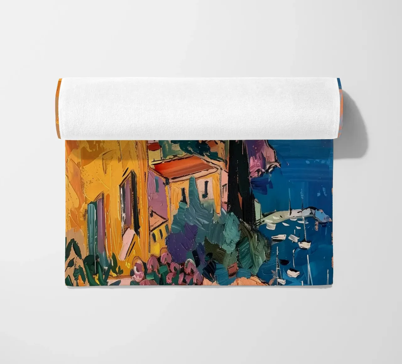 Amalfi Coast Print, Italian Poster, Italy Art beach towel by DolceVita