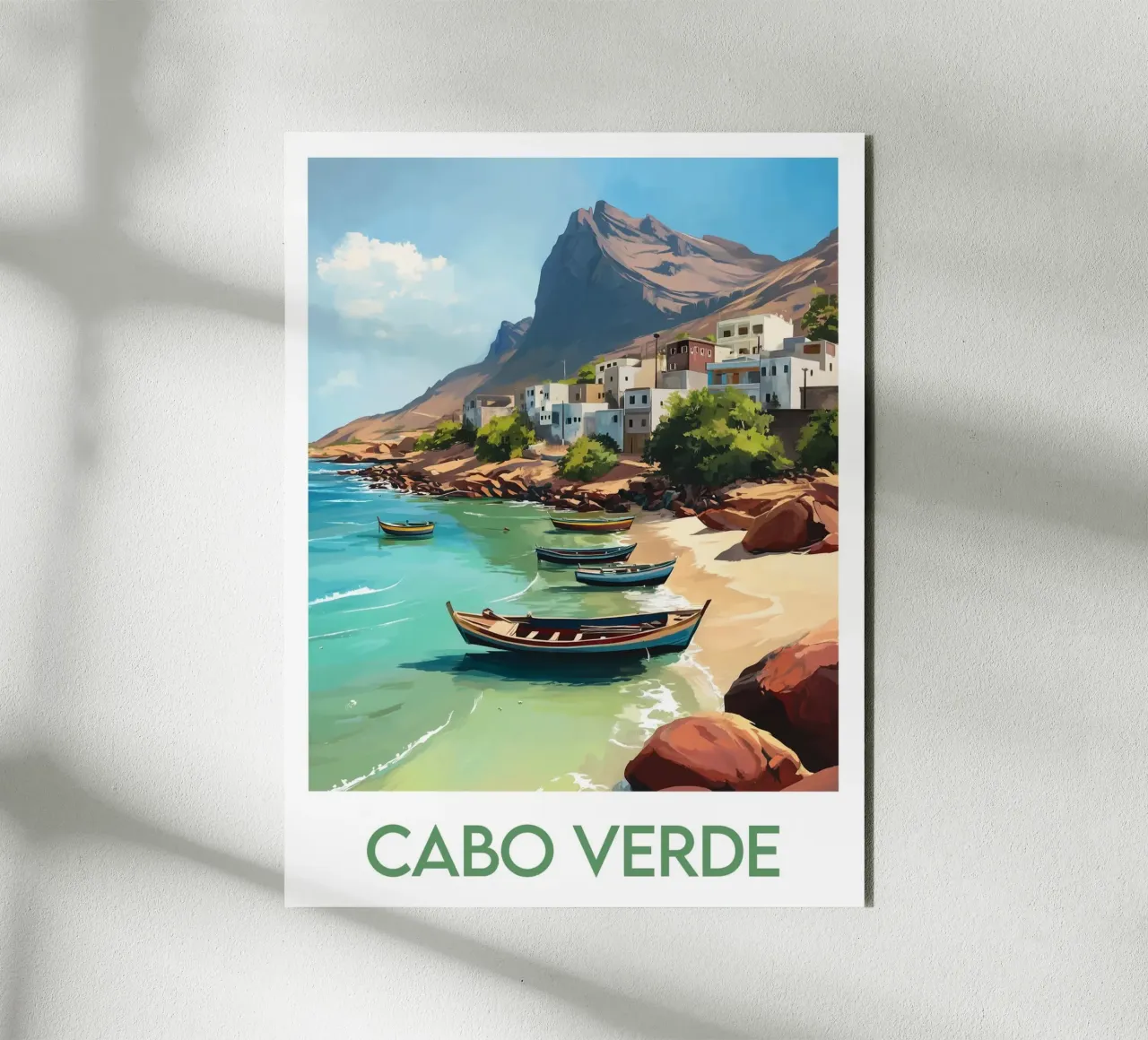 Cape Verde poster Forex-Platte von Frame the World
