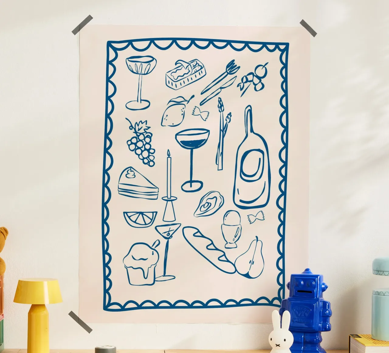 Italy icons, Italian Poster, Amalfi Coast poster by DolceVita