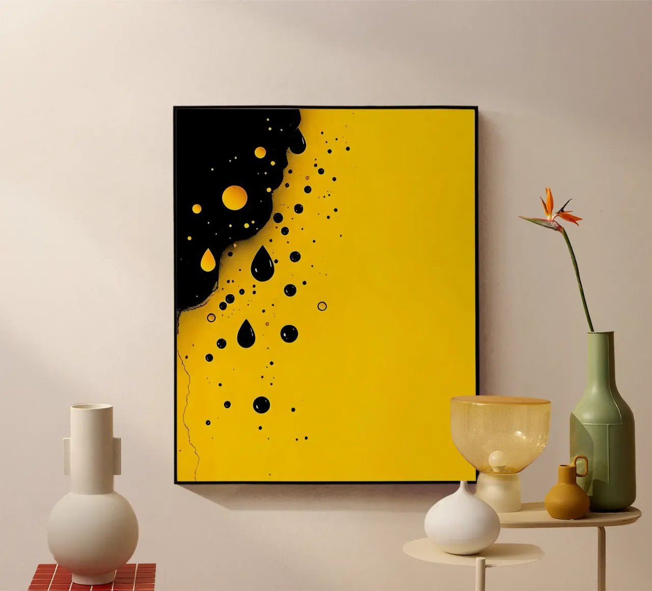 Gocce_19 plexiglass da schwarz-gelb by LK