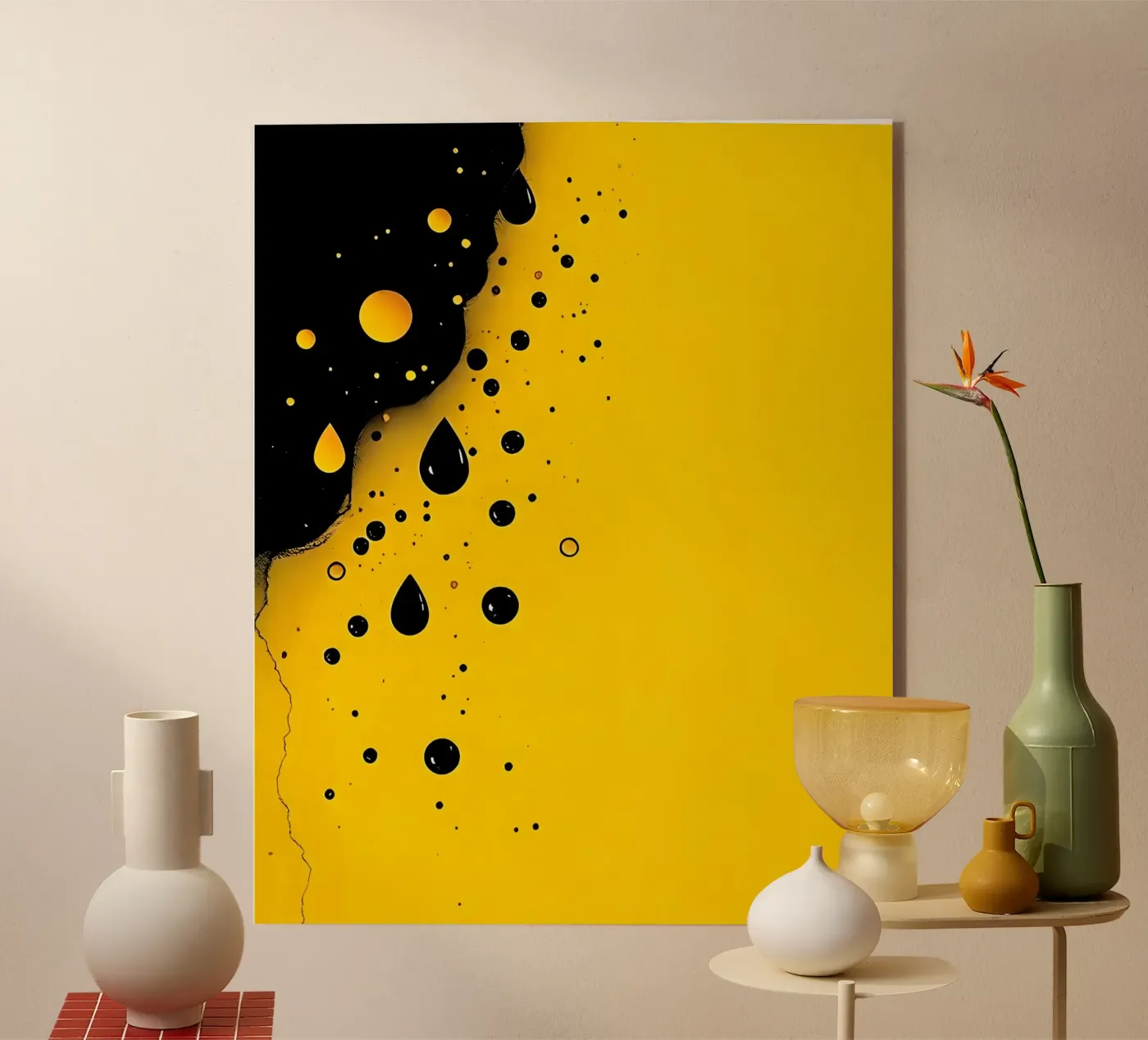 Goutte_19 plexiglas de schwarz-gelb by LK