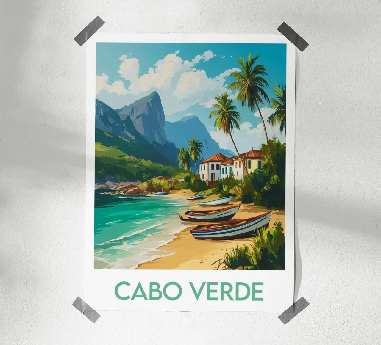 Affiche Cabo Verde poster con telaio in plastica da Frame the World