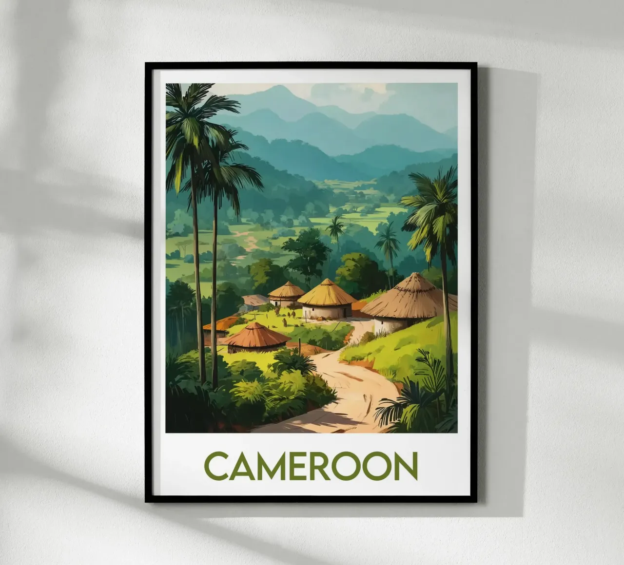 Affiche Cameroun poster con telaio in plastica da Frame the World