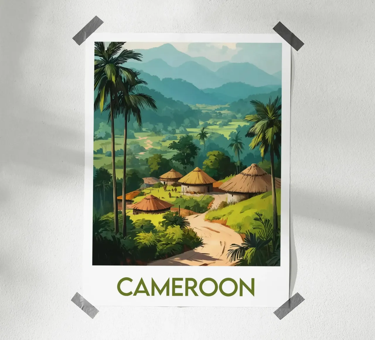 Affiche Cameroun poster con telaio in plastica da Frame the World