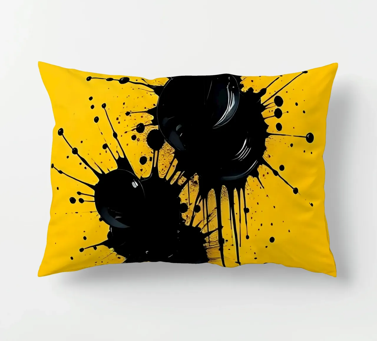 Sprazzi di colore_1 cuscino da schwarz-gelb by LK