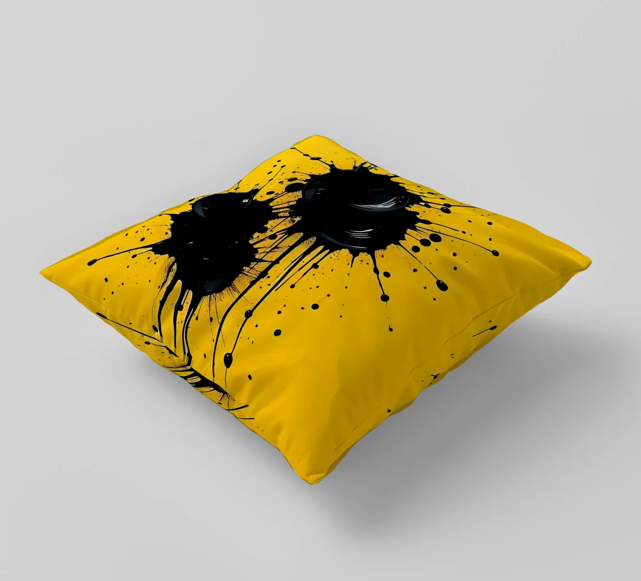 Sprazzi di colore_1 cuscino da schwarz-gelb by LK