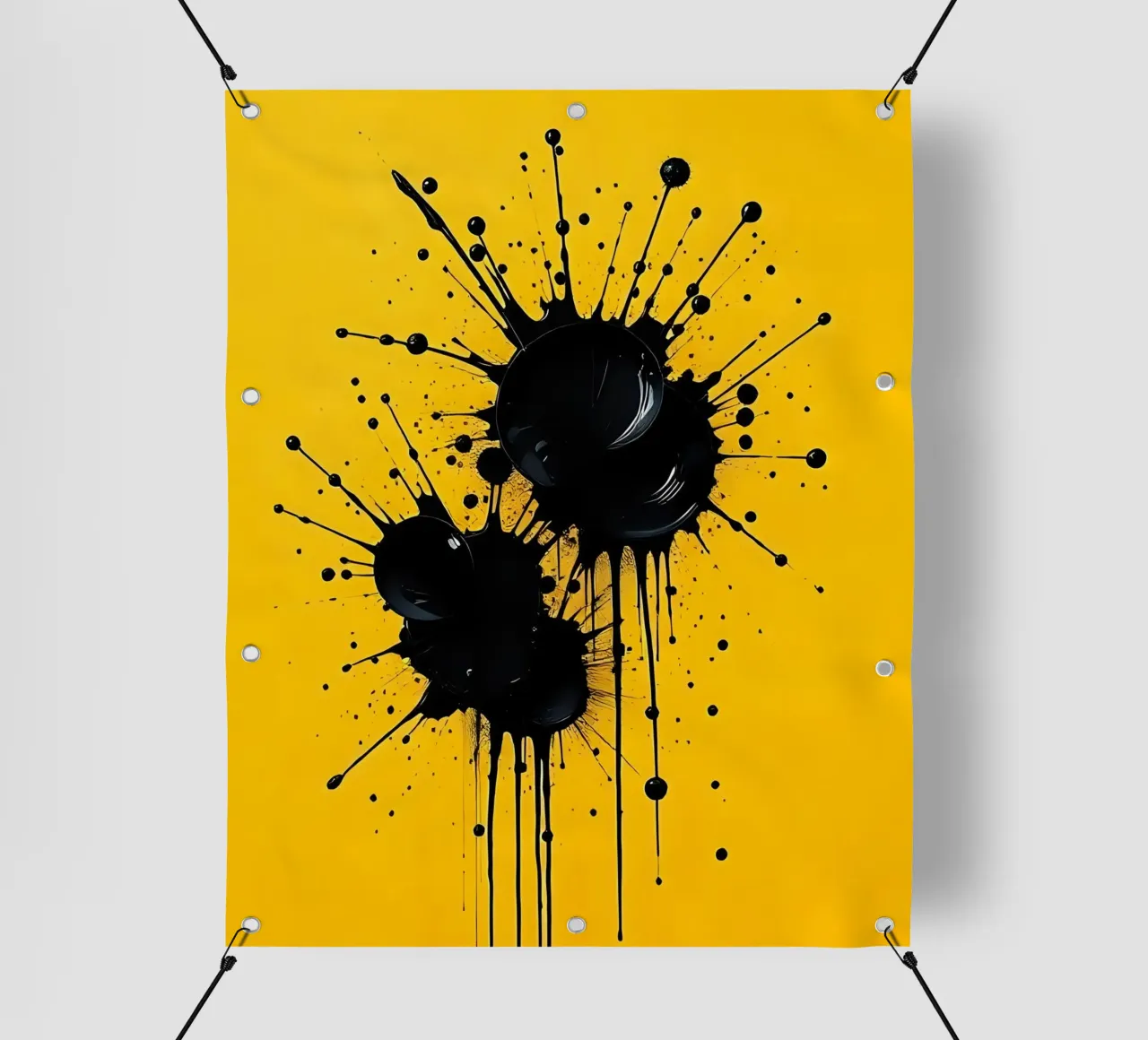 Sprazzi di colore_1 telo in pvc da schwarz-gelb by LK